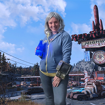 Theresa as the Lone Wanderer from Fallout